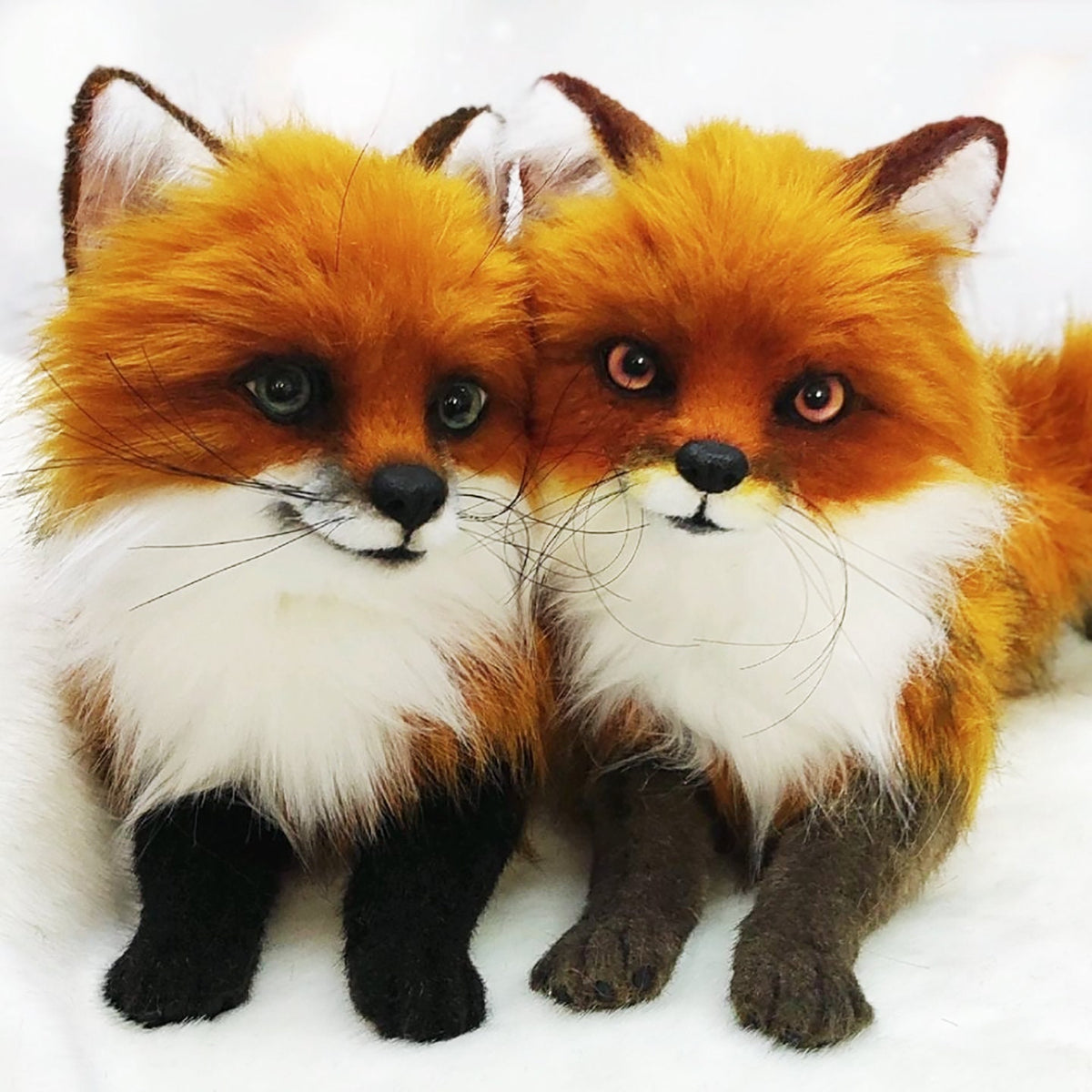 Felt 3D FOX STATUE, Felt Fox, Replica Fox, Cat Lover Gift, Wild Cat Toy, Cat Sculpture, Stuffed Animal, Plush Toy, Needle Felted Fox