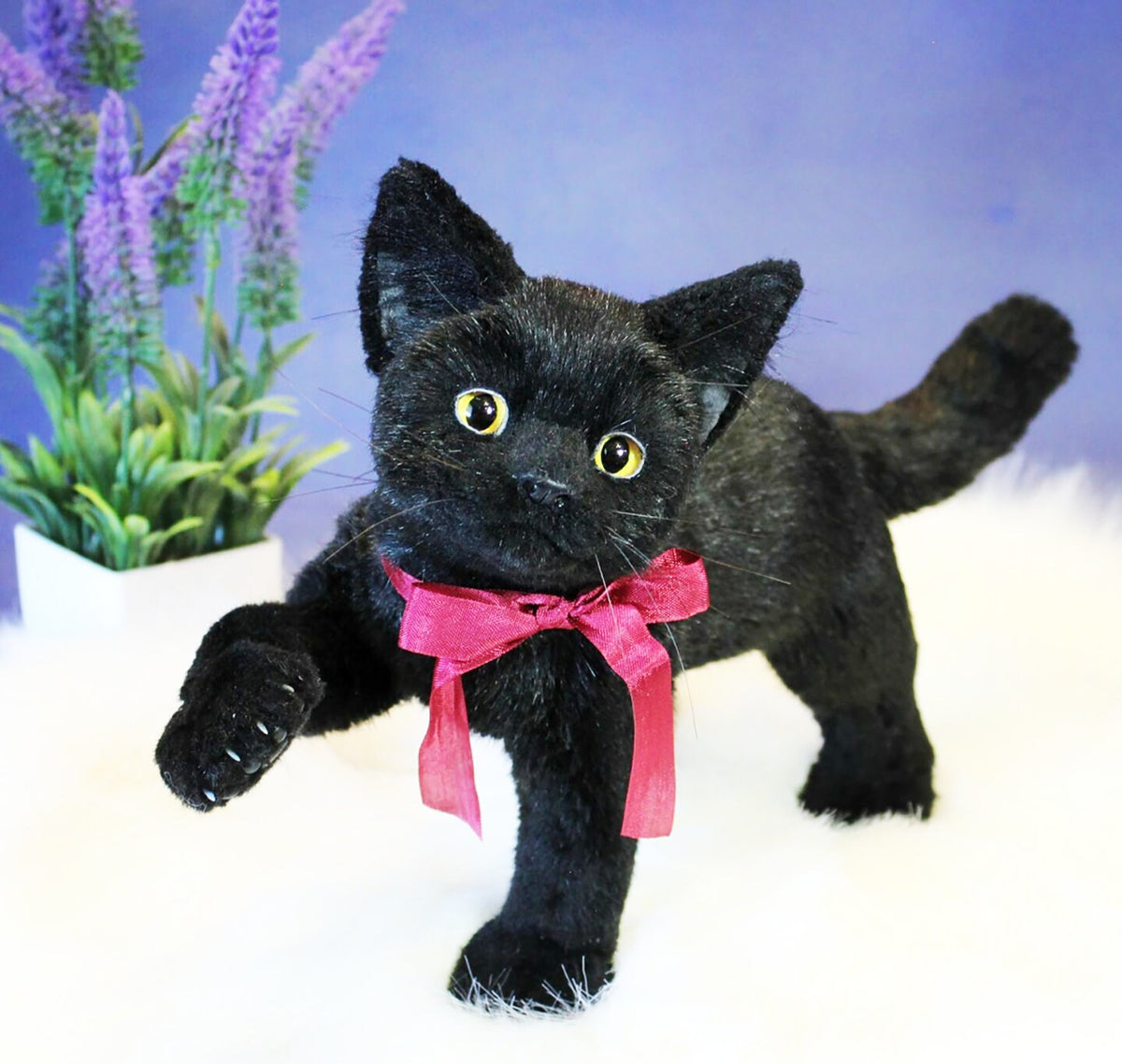 CUSTOM BLACK KITTEN Plush Toy, 3D Realistic Cat Plushie, Stuffed Cat, Plush Toy, Gift for Her, Cat Lovers Gift, Black Cat, Cat Plushie