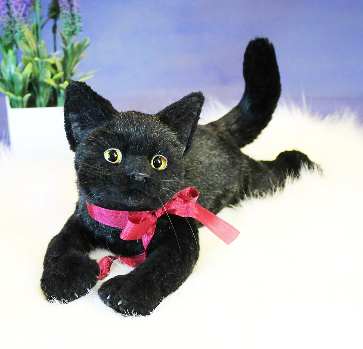 CUSTOM BLACK KITTEN Plush Toy, 3D Realistic Cat Plushie, Stuffed Cat, Plush Toy, Gift for Her, Cat Lovers Gift, Black Cat, Cat Plushie