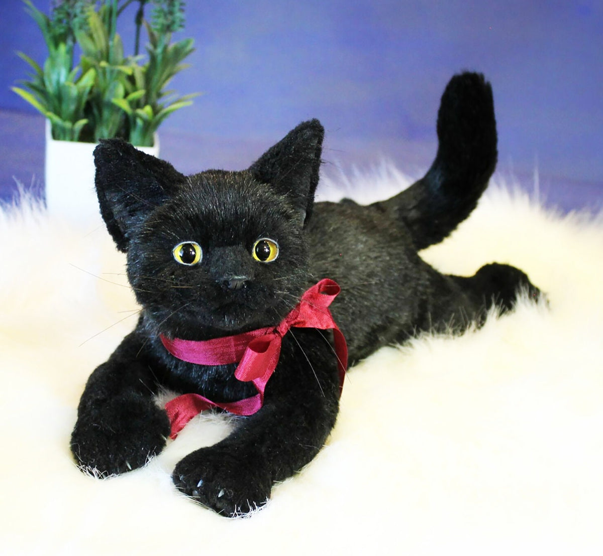 CUSTOM BLACK KITTEN Plush Toy, 3D Realistic Cat Plushie, Stuffed Cat, Plush Toy, Gift for Her, Cat Lovers Gift, Black Cat, Cat Plushie