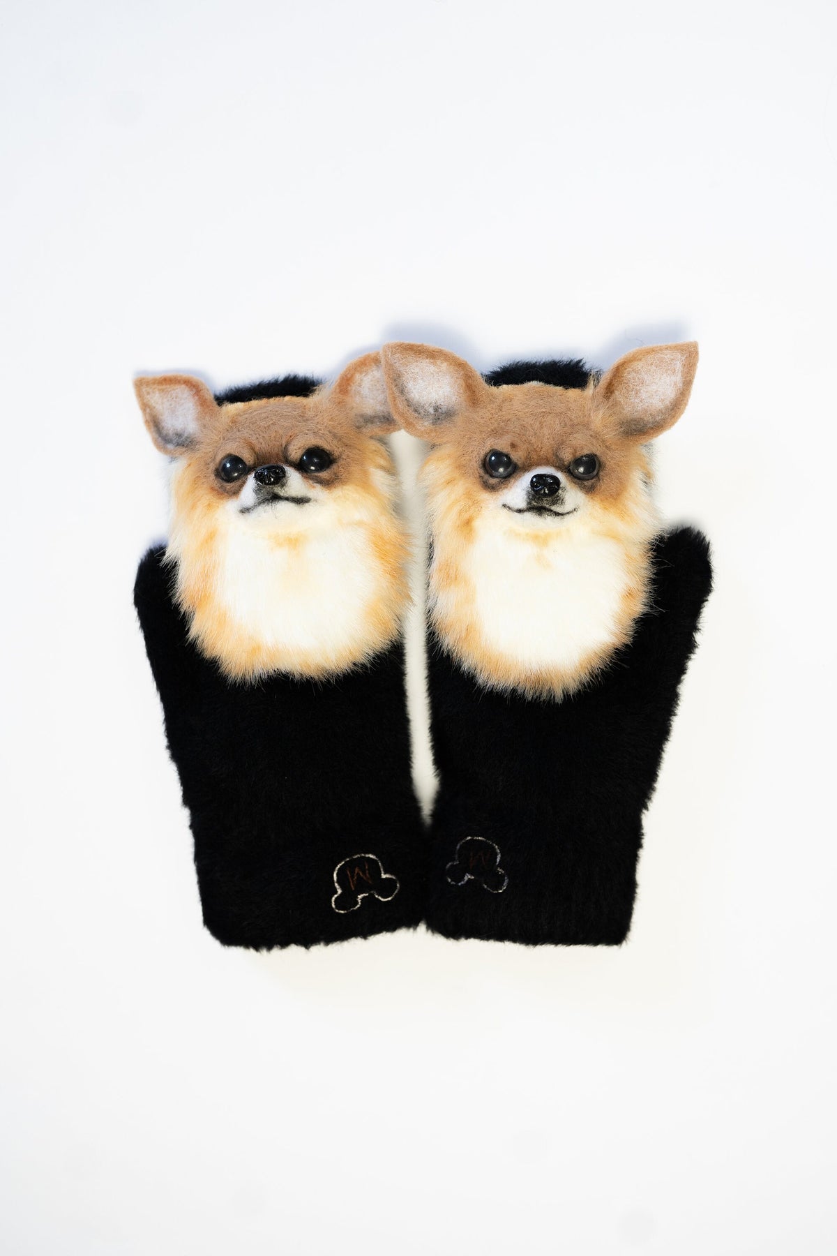 CUSTOM DOG MITTENS, Animal Mittens, Pet Mittens, Felt Animal Mittens, Designer Mittens, Mohair Mittens, Winter Mittens, Dog Lover Gifts