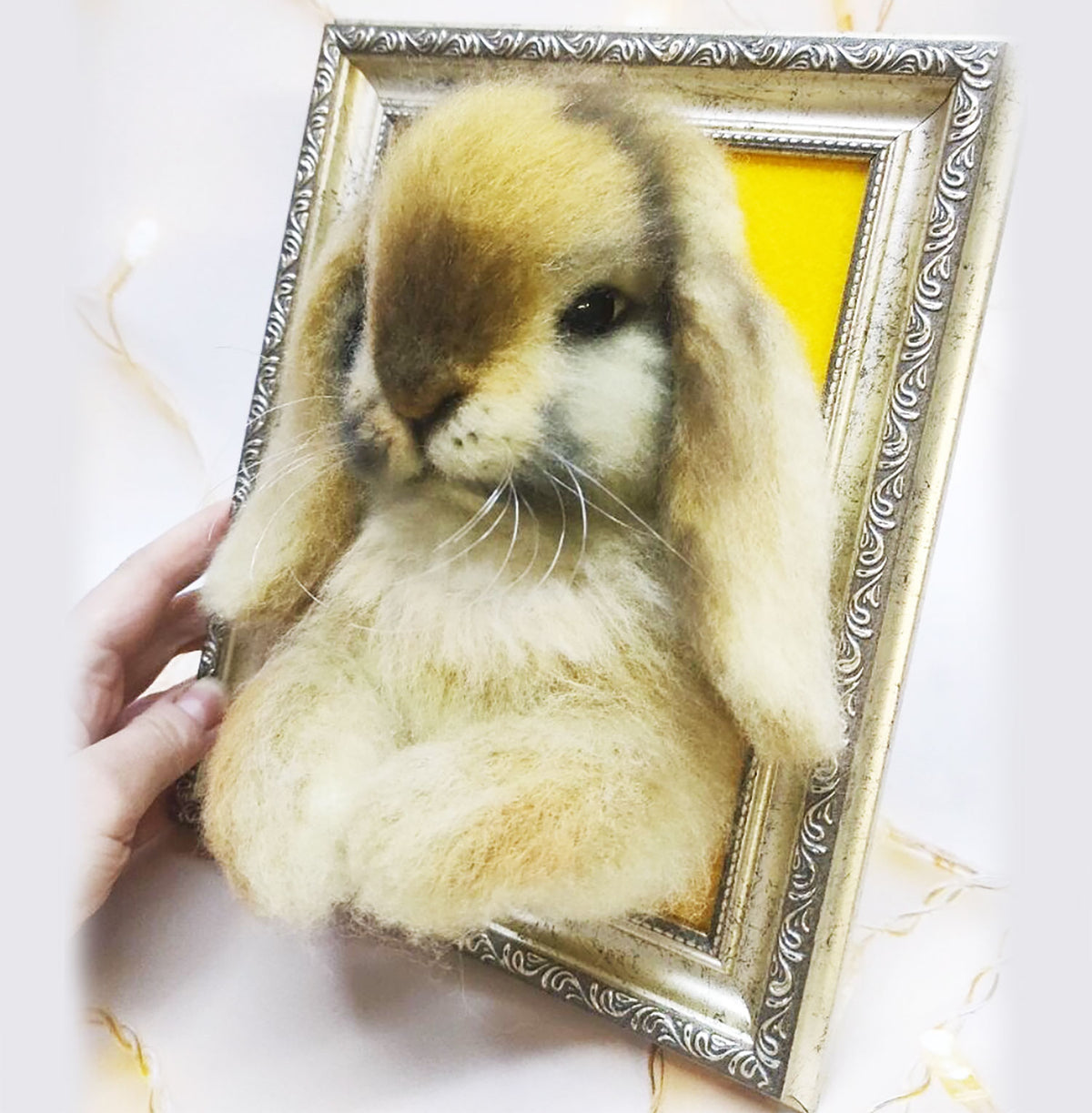3D Felt Rabbit Portrait