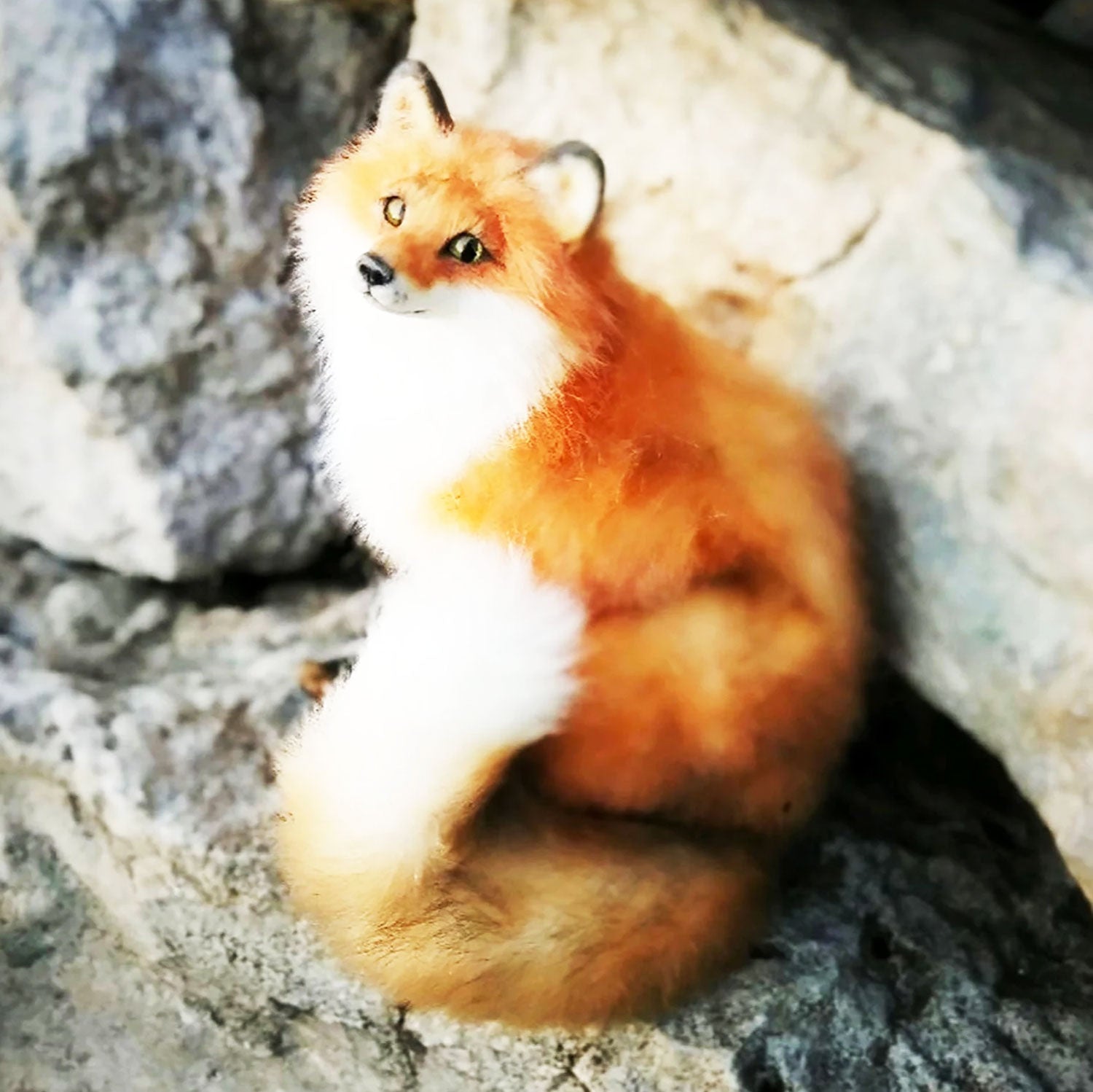 Custom Felt Fox Statue