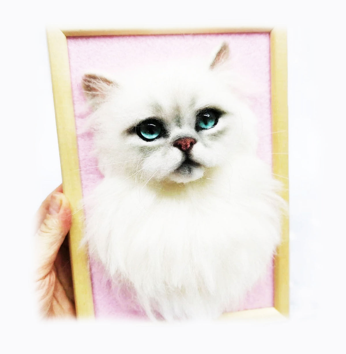 3D Felt Persian Cat Portrait