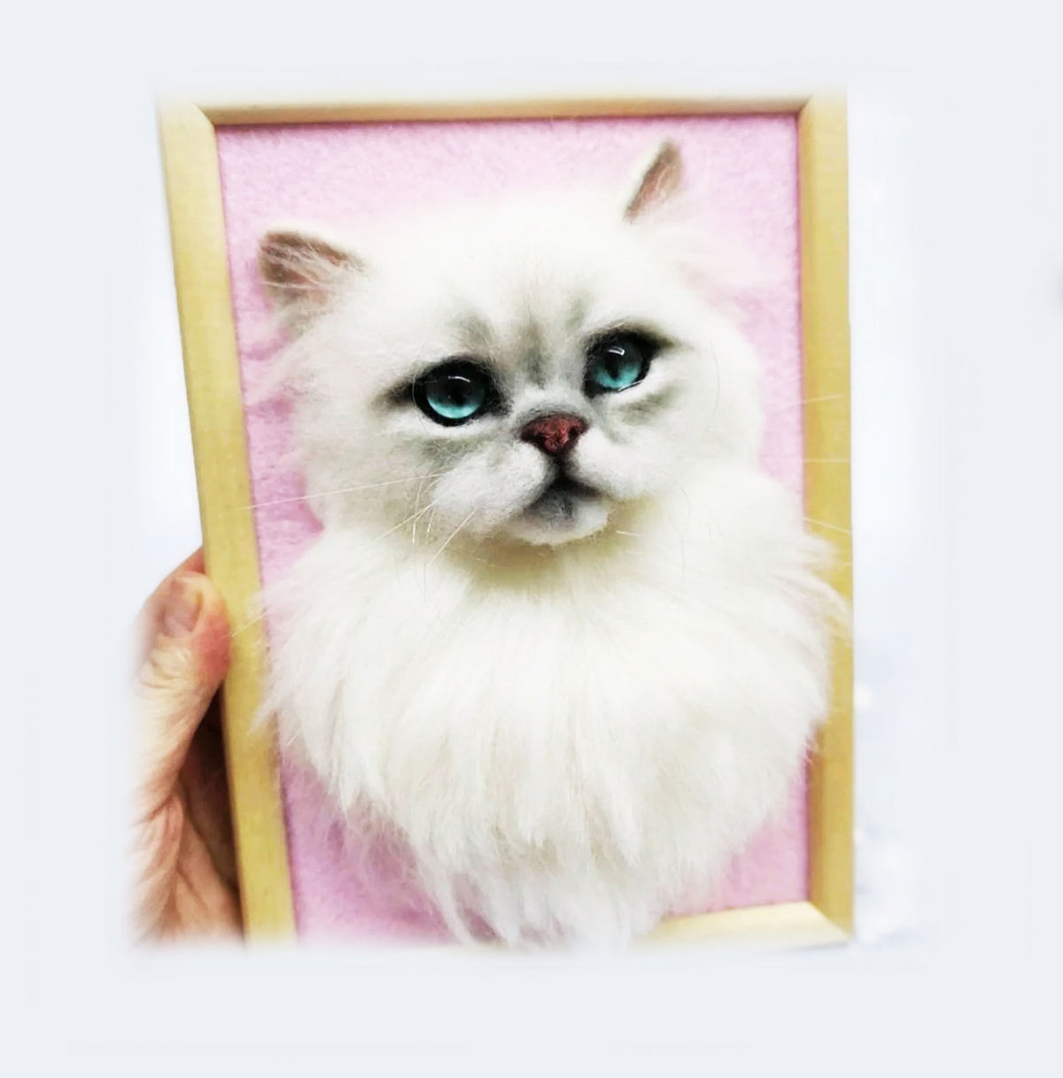 3D Felt Persian Cat Portrait