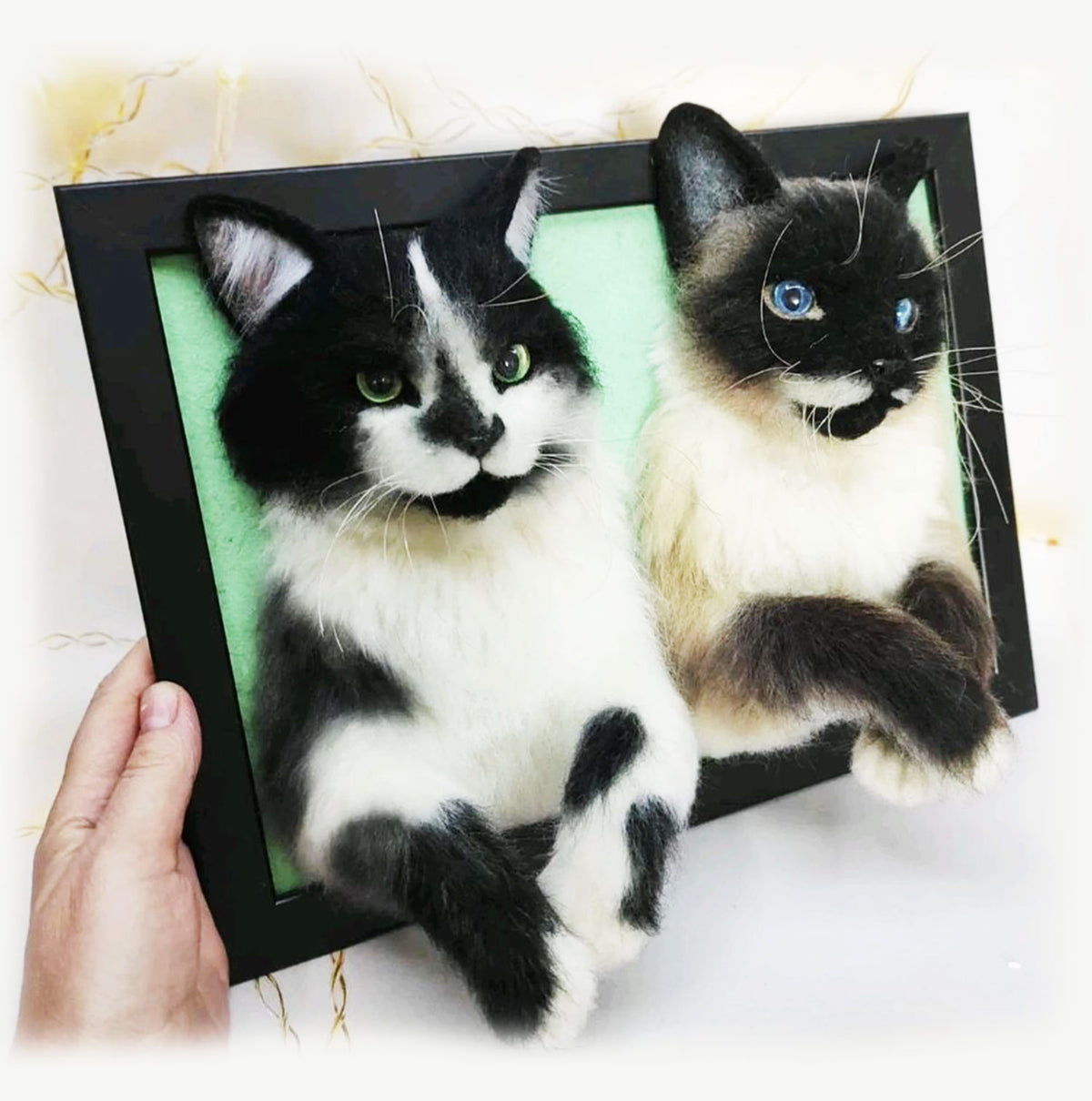 3D Felt Cat Portrait from Photo