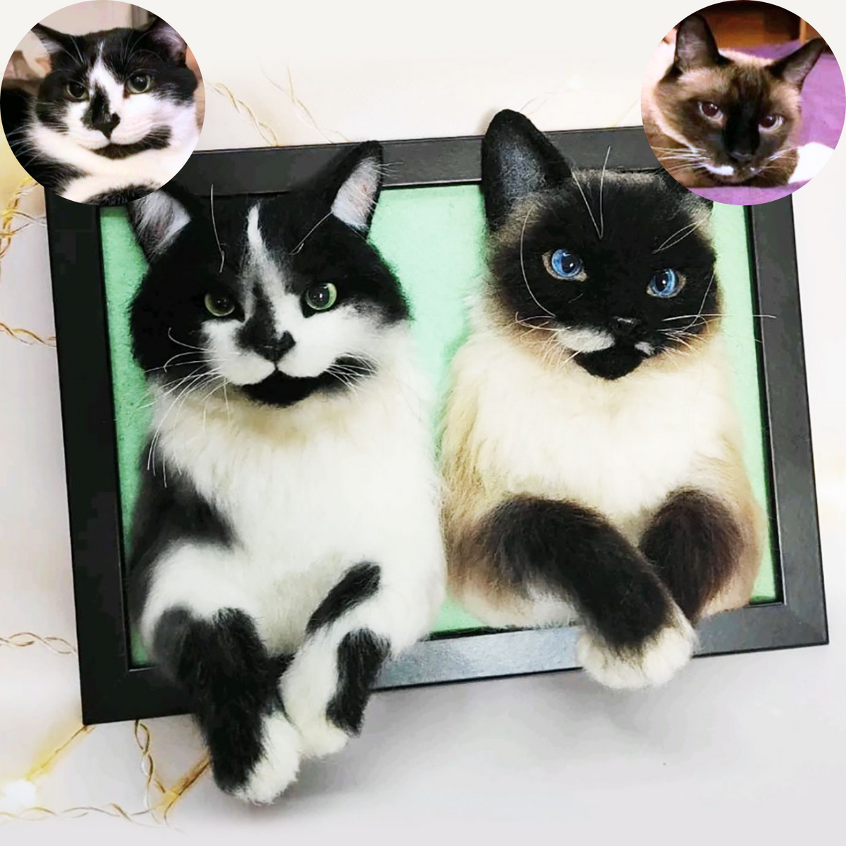 3D Felt Cat Portrait from Photo