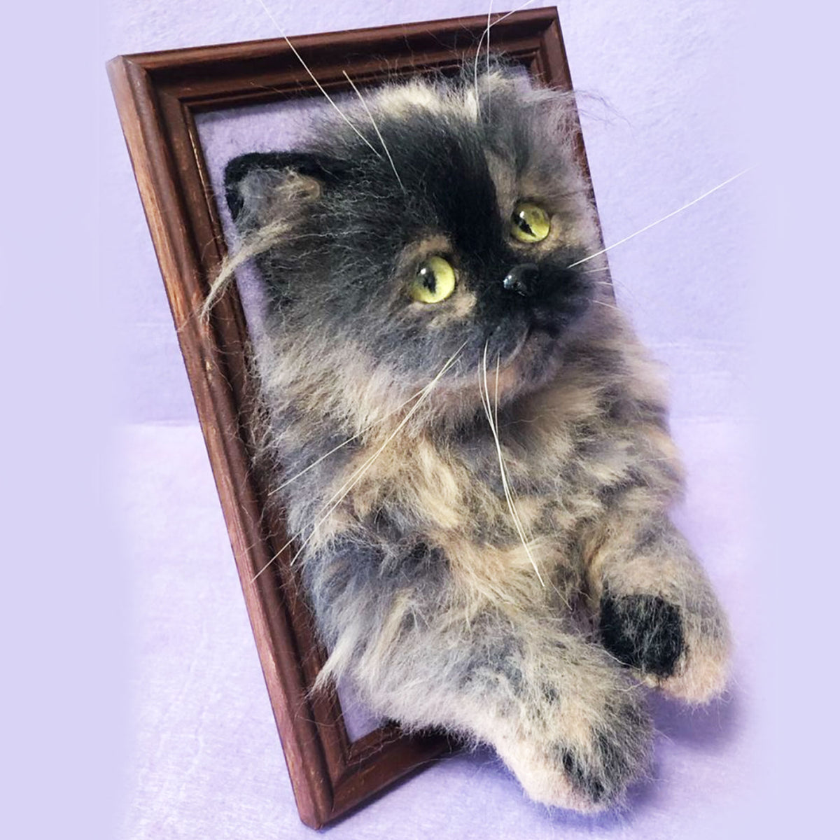 Vertical Cat Portrait - Face and Paws - Persian Cat