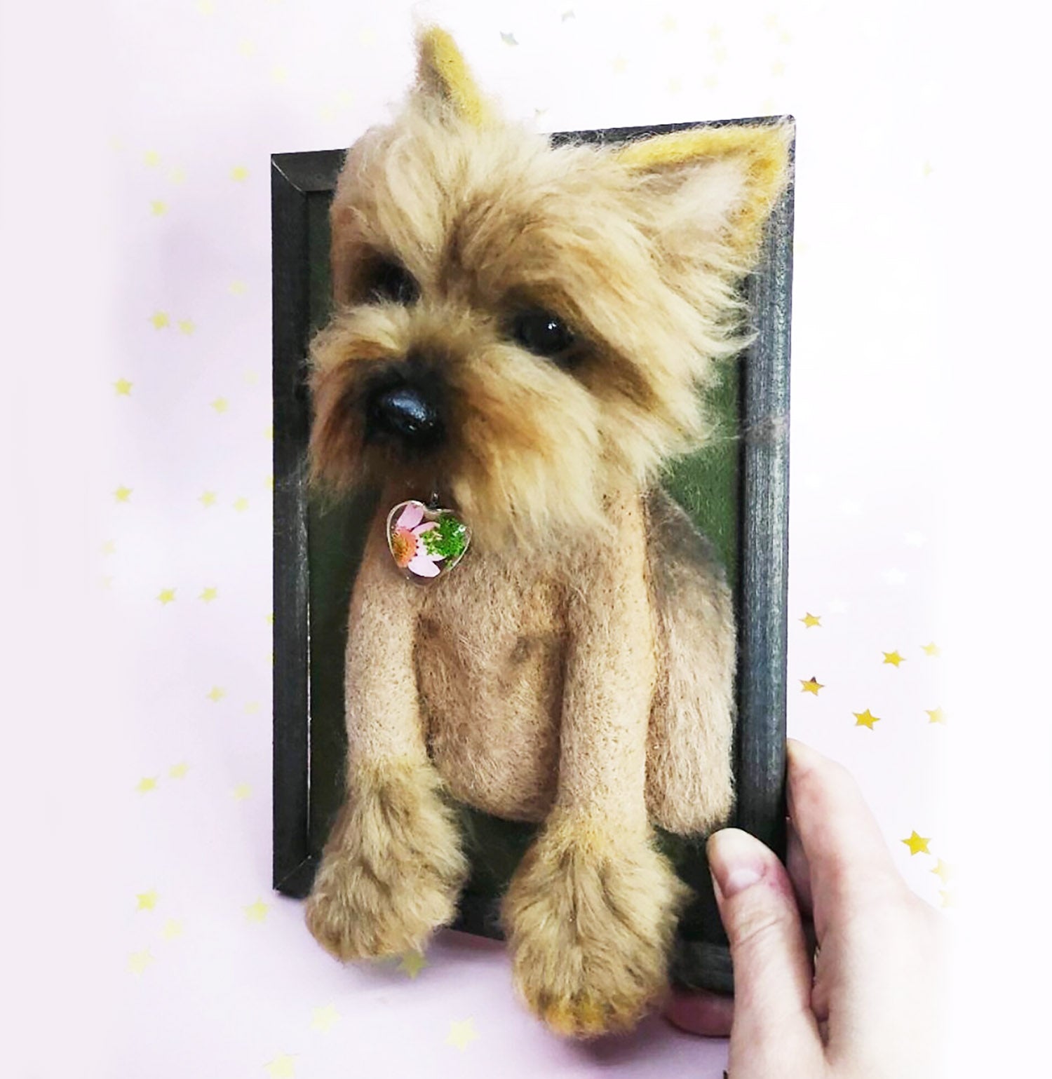 Yorkshire Terrier Artist Needle Felted Dog Sculpture Dog Portrait