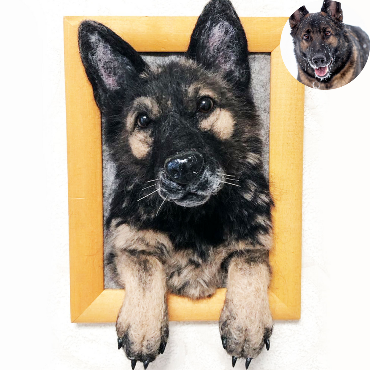 Vertical Dog Portrait - Face &amp; Paws - German Sheppard