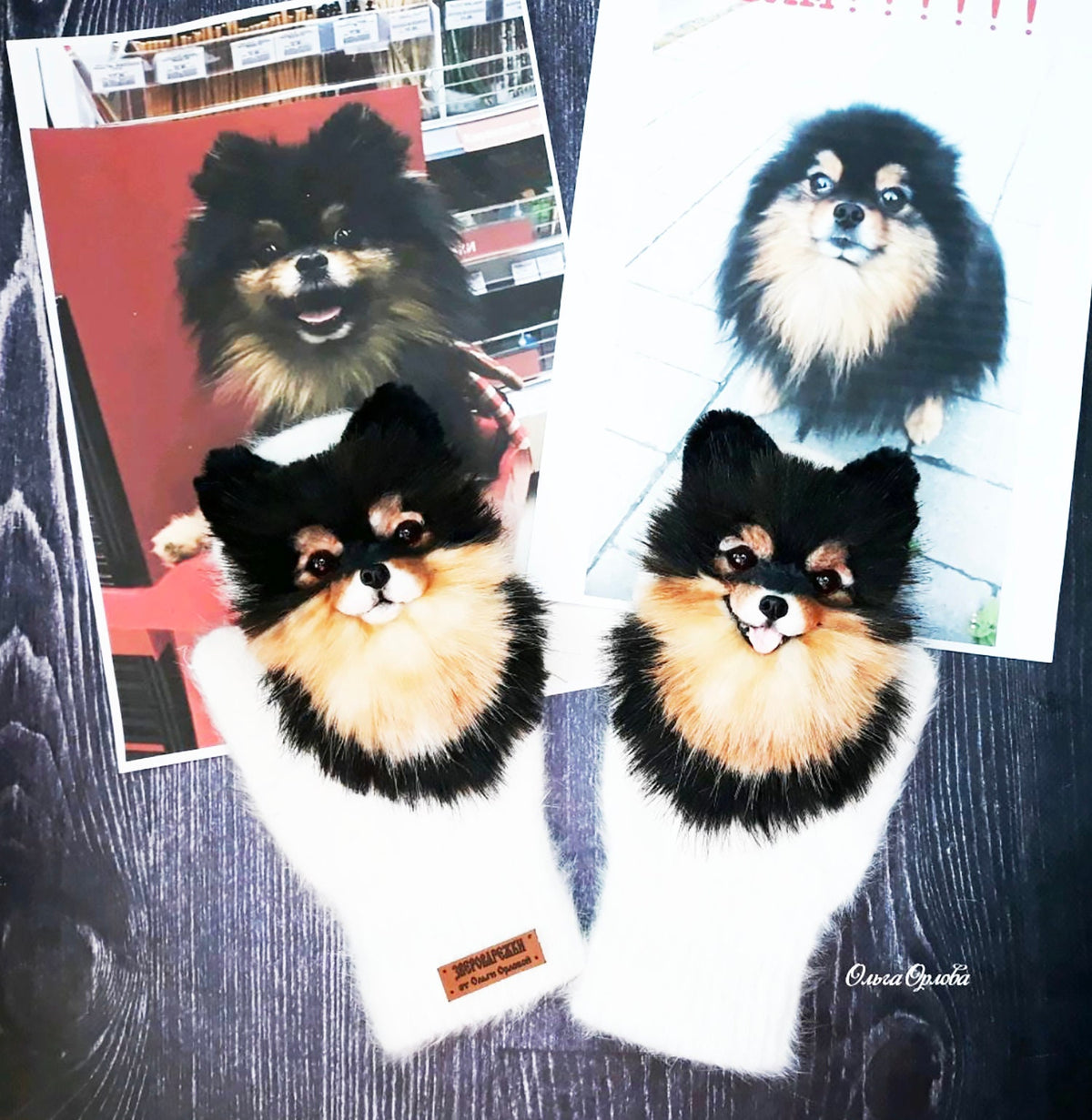 POMERANIAN DOG MITTENS, Mittens with Dogs, Gloves for Women, Mittens Christmas, Mittens with Dogs, Mittens with Animals, Animal Lovers Gift