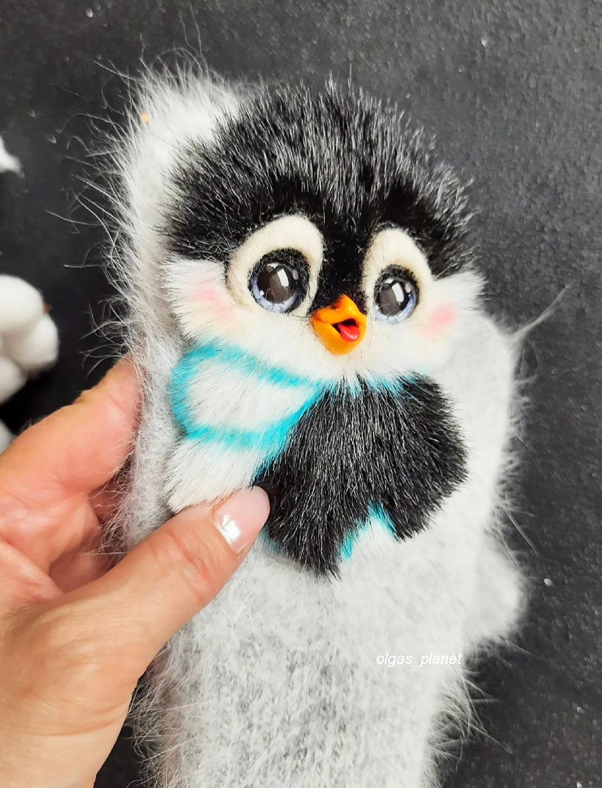 PINGUINS MITTENS, Mittens with Pinguin, Gloves for Women, Bird Mittens, Mittens with Birds, Mittens with Animals, Animal Lovers Gifts