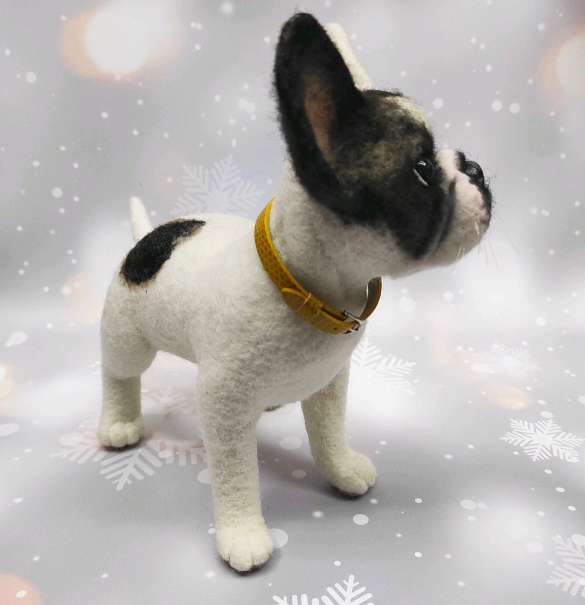 Needle Felted Dog, Felted Bulldog Puppy, Felt French Bulldog, Custom Felt Dog, Pet Portrait, Needle Felted Animals, Dog Lover Gift