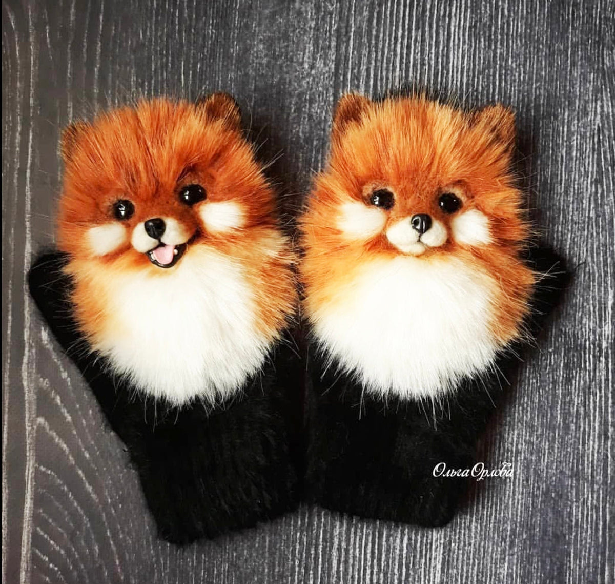 POMERANIAN DOG MITTENS, Mittens with Dogs, Gloves for Women, Mittens Christmas, Mittens with Dogs, Mittens with Animals, Animal Lovers Gift